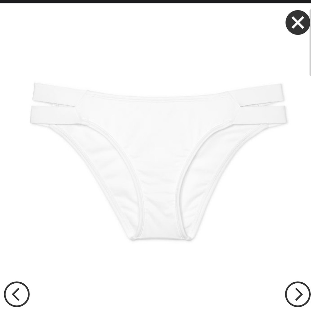 White bikini bottoms